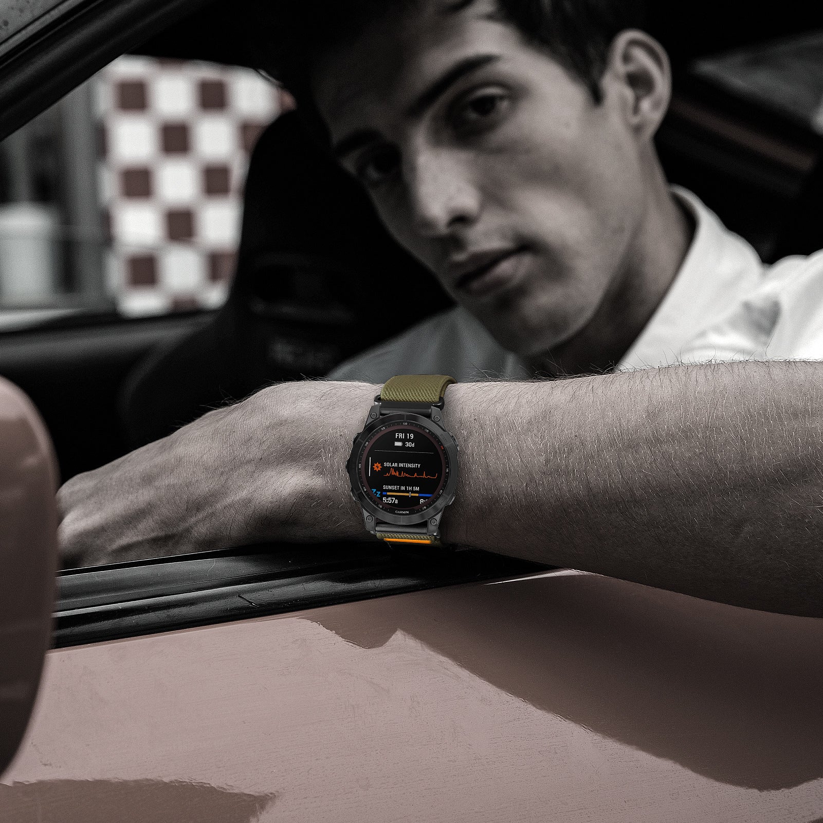 Stretch Sport Nylon Band For  Garmin Watch