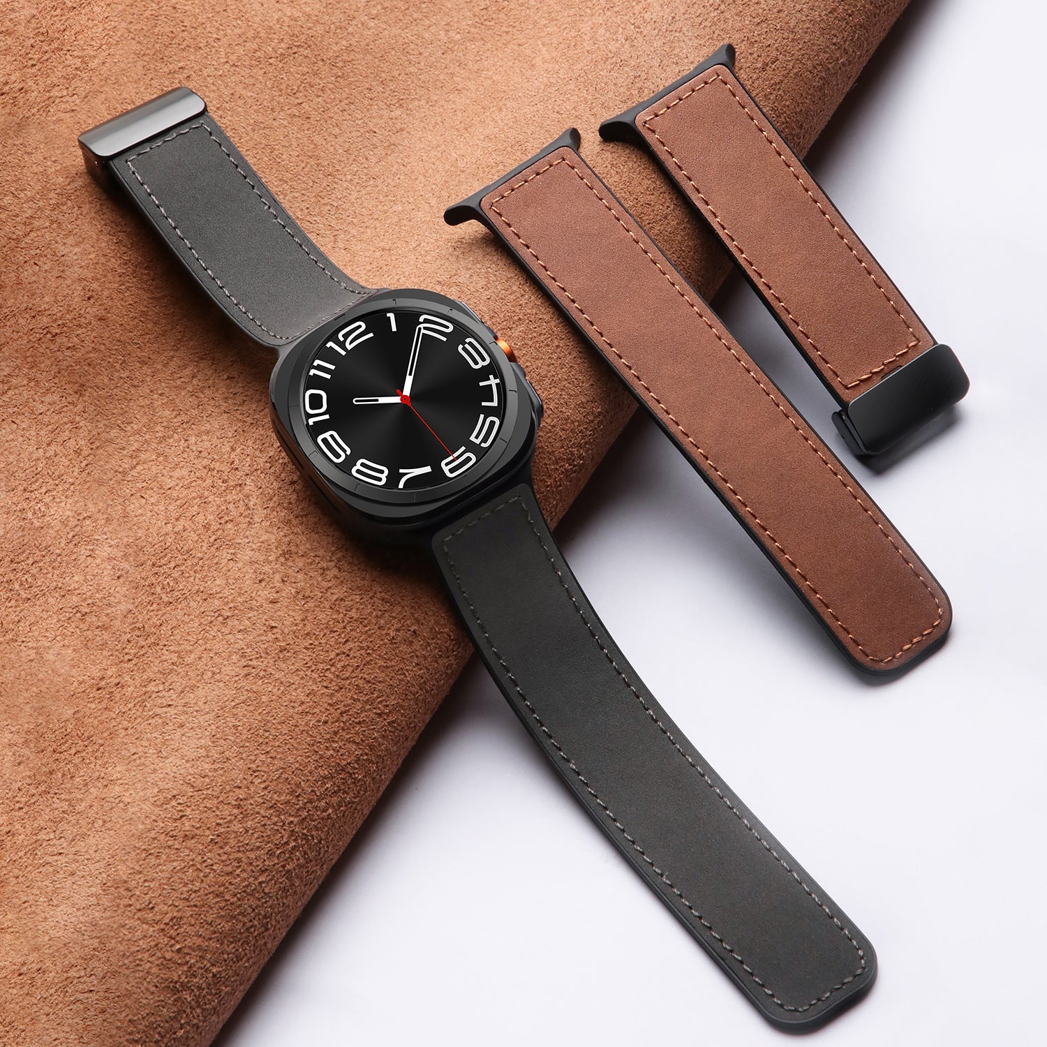 Silicone Magnetic Leather Strap For Samsung Samsung Galaxy Watch