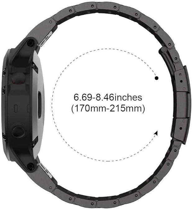 Titanium Watch Band Quick Install Strap for Garmin Fenix 8/7X/6X Pro/5X
