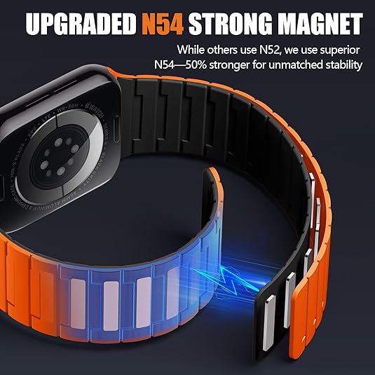 BG-N54 Silicone Magnetic Watch Strap For Apple Watch