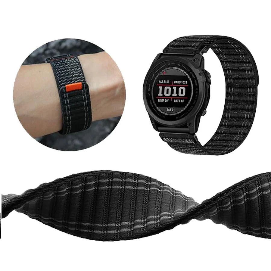 Quick Fit Nylon Sport Band For Garmin Fenix 7X/6X/5X