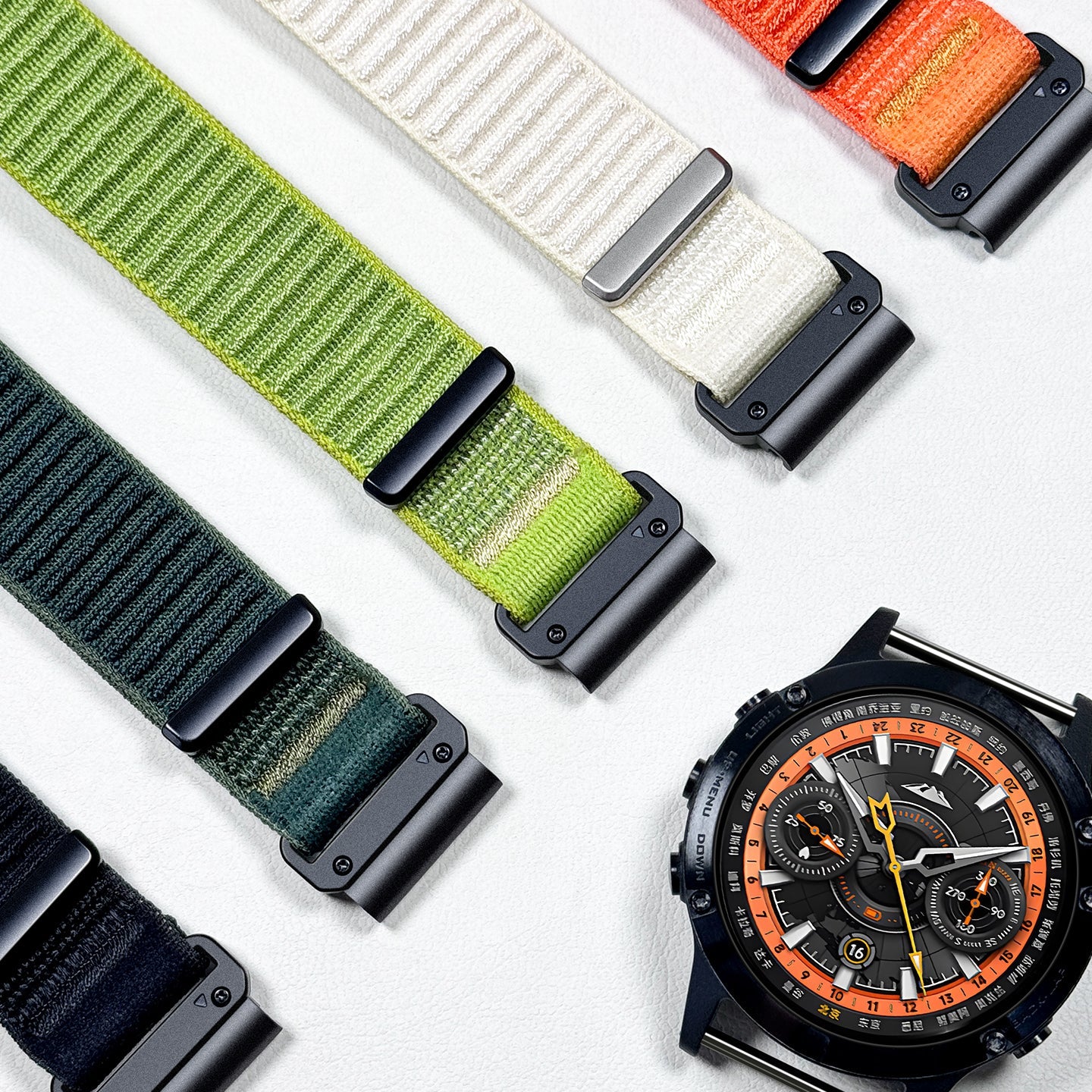 Mountain Pattern Nylon Strap For Garmin