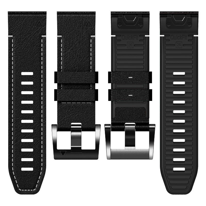 TPU+LeatherBand For Garmin Fenix 8 7X 6X Pro