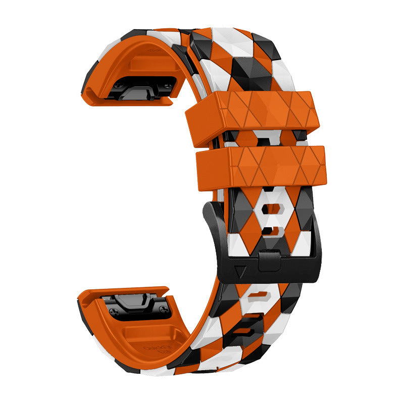 Football Pattern Sports Strap for Garmin Fenix 8 7 7X 6 6X 5X