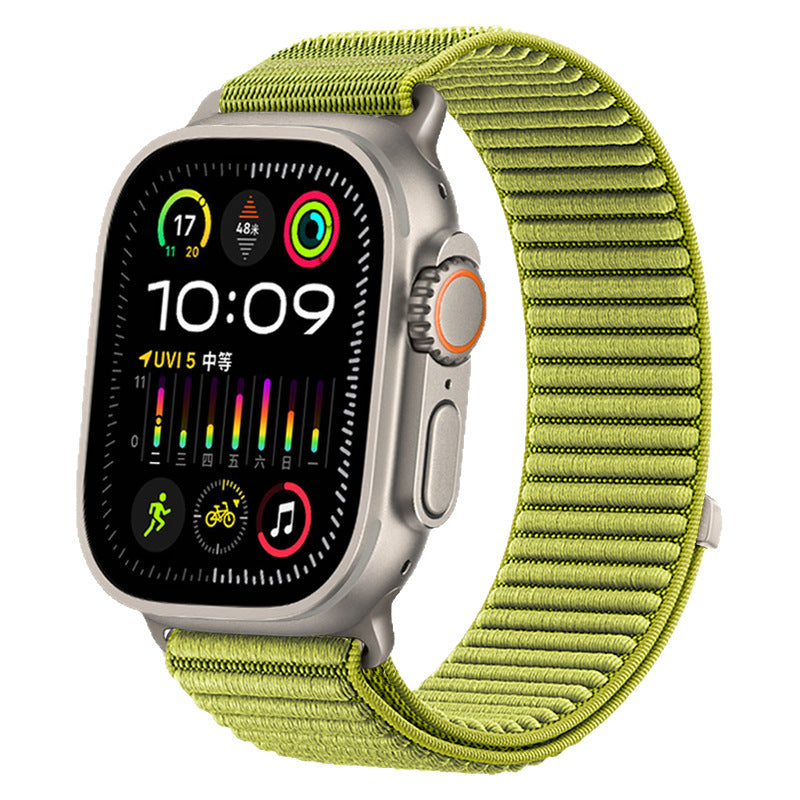 Mountain Pattern Nylon Loop Strap For Apple Watch