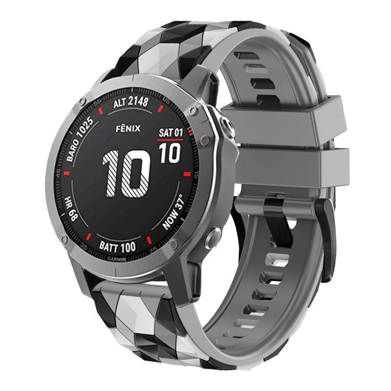 Football Pattern Sports Strap for Garmin Fenix 8 7 7X 6 6X 5X