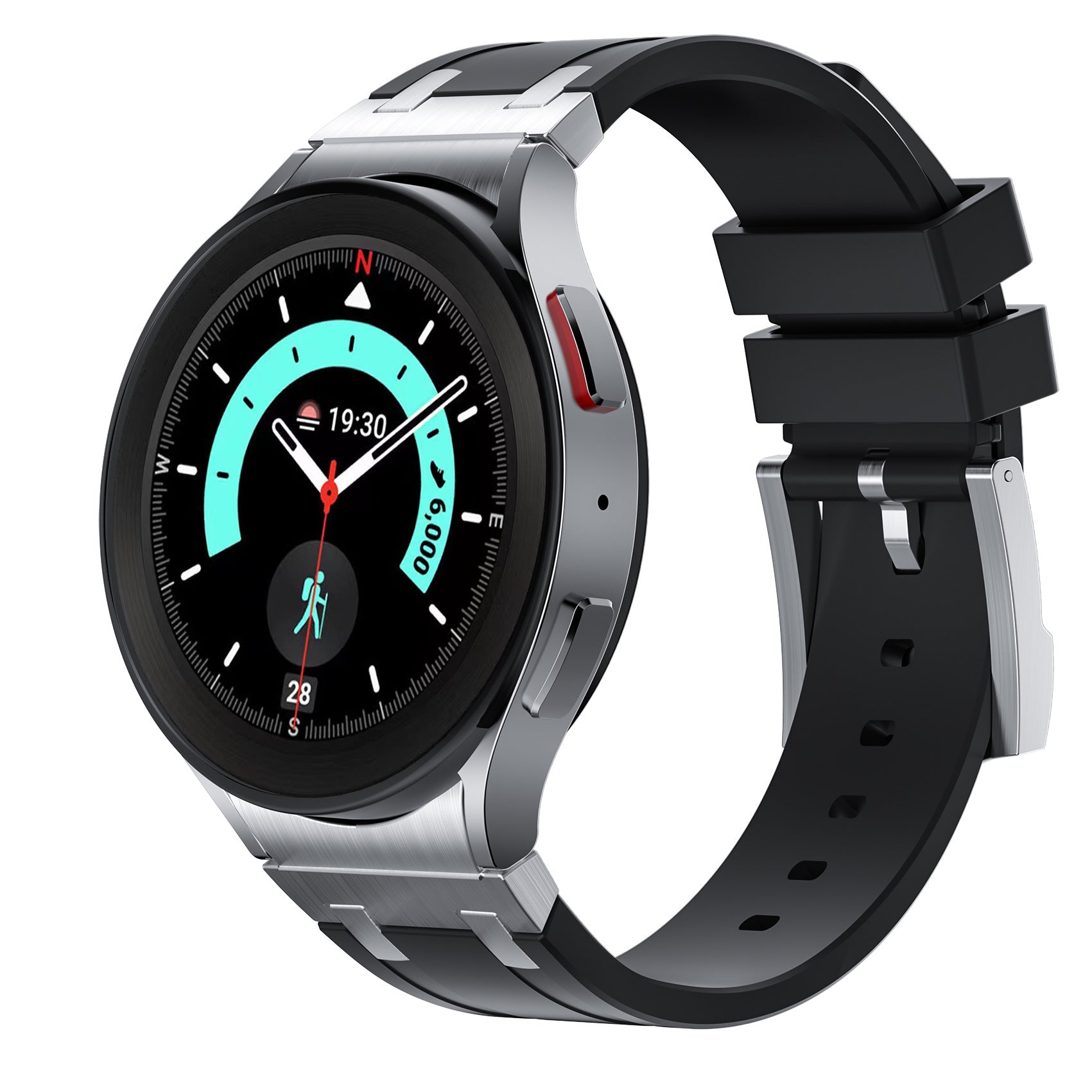 NEW AP Thick Silicone Band With Titanium Adapter For Samsung Watch Ultra/ Classic 4 /5 /Pro/6 / 7