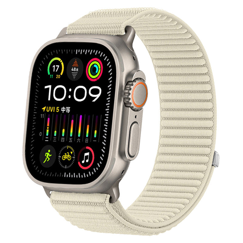 Mountain Pattern Nylon Loop Strap For Apple Watch