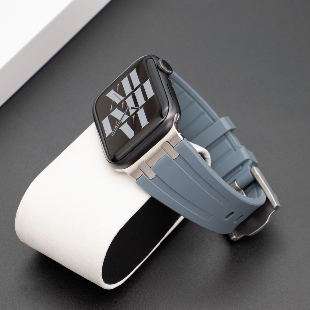 Metal Head Silicone Band For Apple Watch