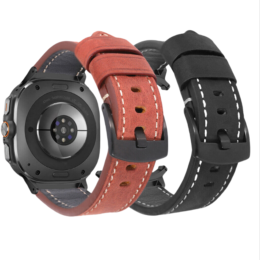 Classic Leather Strap Band For Samsung Watch Ultra 47mm