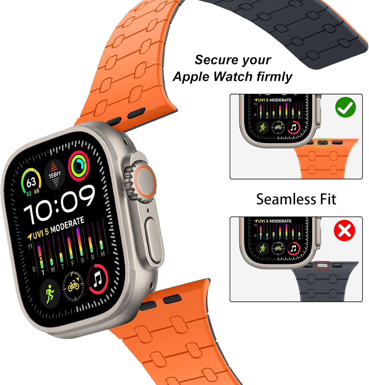 Magnetic Silicone Strap For Apple Watch