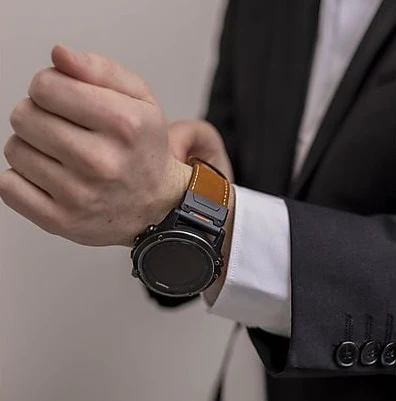 Genuine Leather Strap - For Garmin Fenix 8 7x 6x 5x Pro