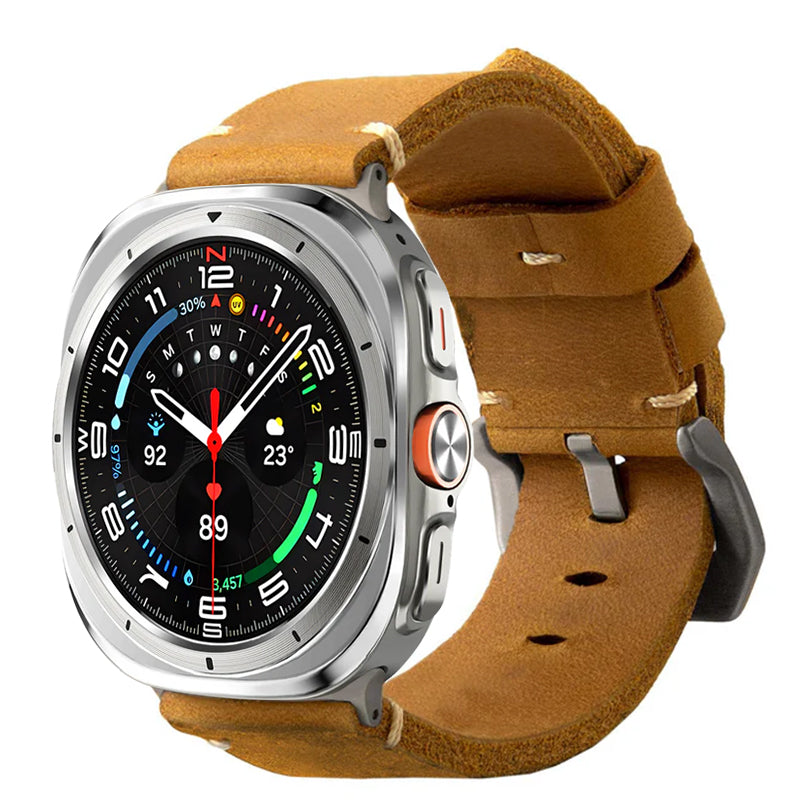 Vintage Leather Band For Samsung Galaxy Watch 8 Classic/Samsung Watch Ultra/ 8 /7/6 /5 Pro/5/4