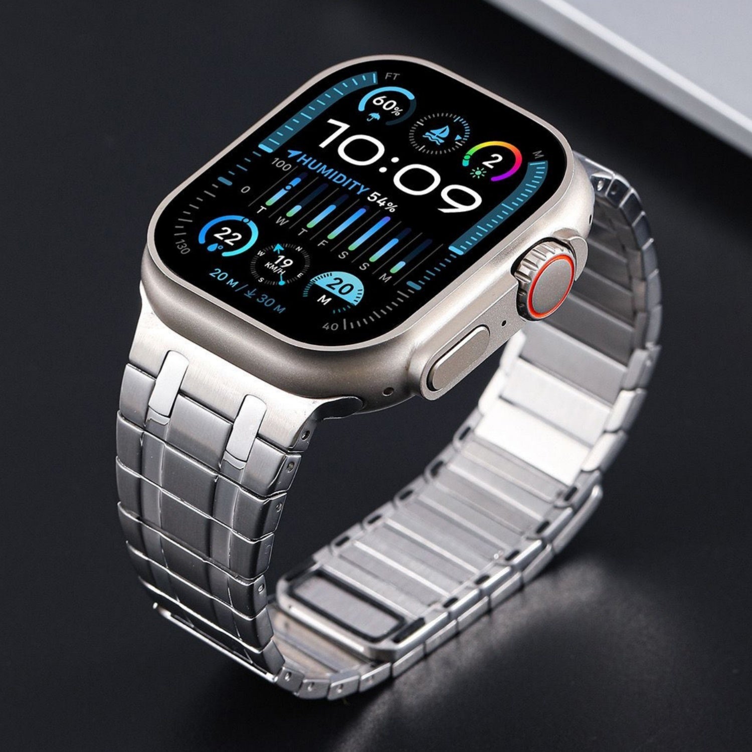 AP Frosted Stainless Steel Magnetic Band For Apple Watch