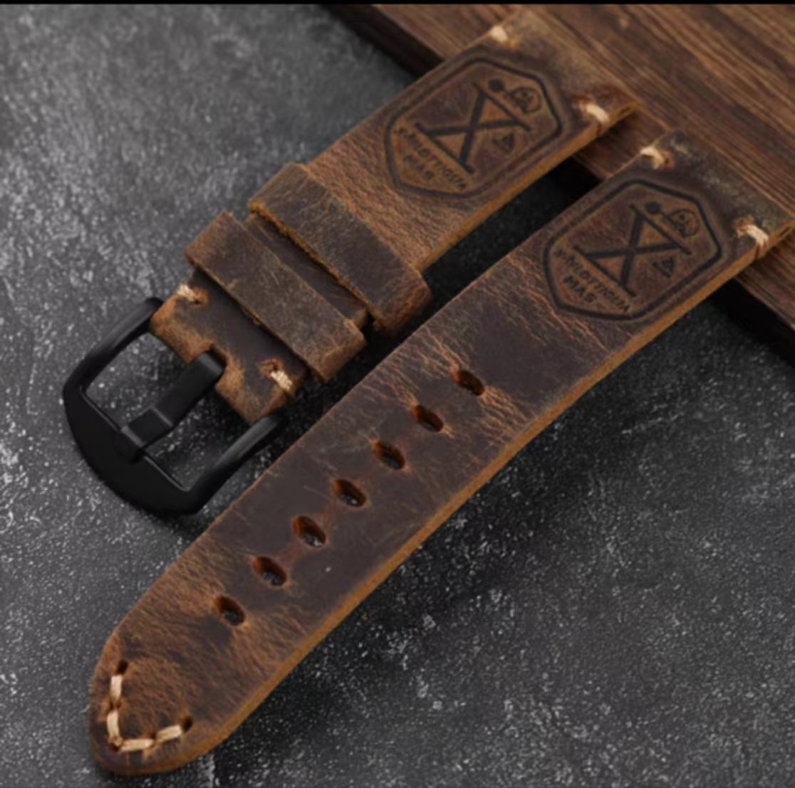 Vintage Leather Band For Samsung Galaxy Watch 8 Classic/Samsung Watch Ultra/ 8 /7/6 /5 Pro/5/4