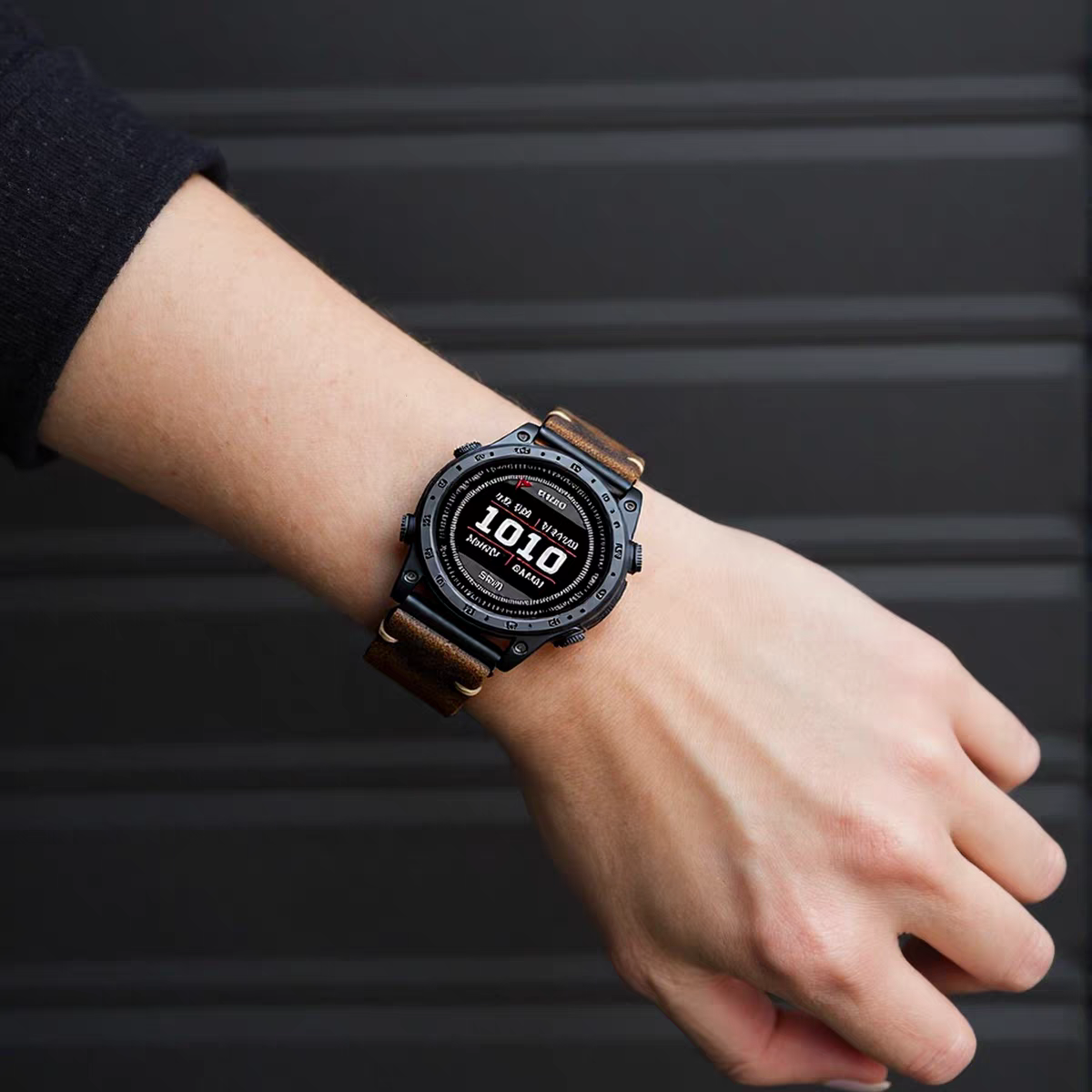 Vintage Leather Strap For Garmin Fenix 8 7X 6X Pro / 20mm/22mm/26mm