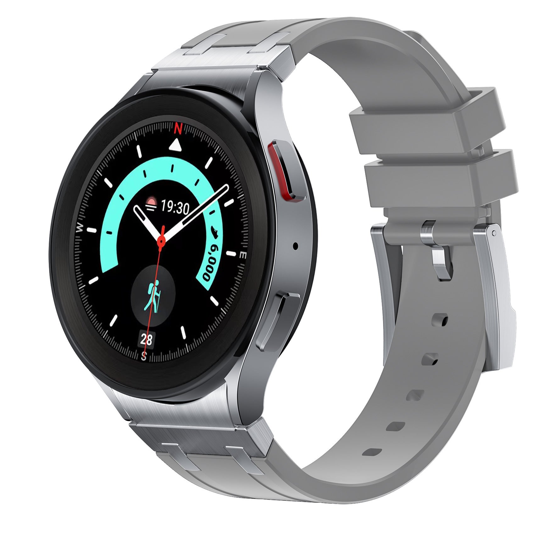 NEW AP Thick Silicone Band With Titanium Adapter For Samsung Watch Ultra/ Classic 4 /5 /Pro/6 / 7