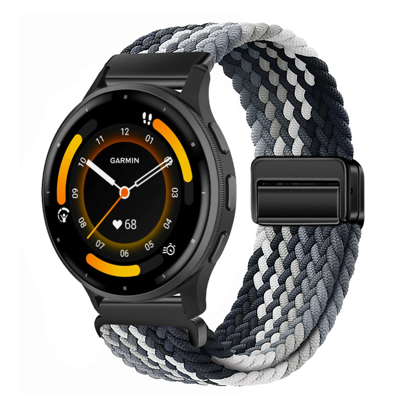 Magnetic Buckle Nylon Strap For Garmin Venu 3/Venu 2/Forerunner245/255s/255//265
