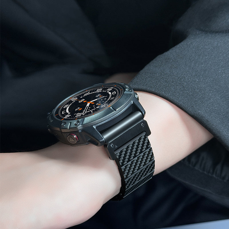 Carbon Fiber Band For Garmin Fenix 8 7X 6X Pro