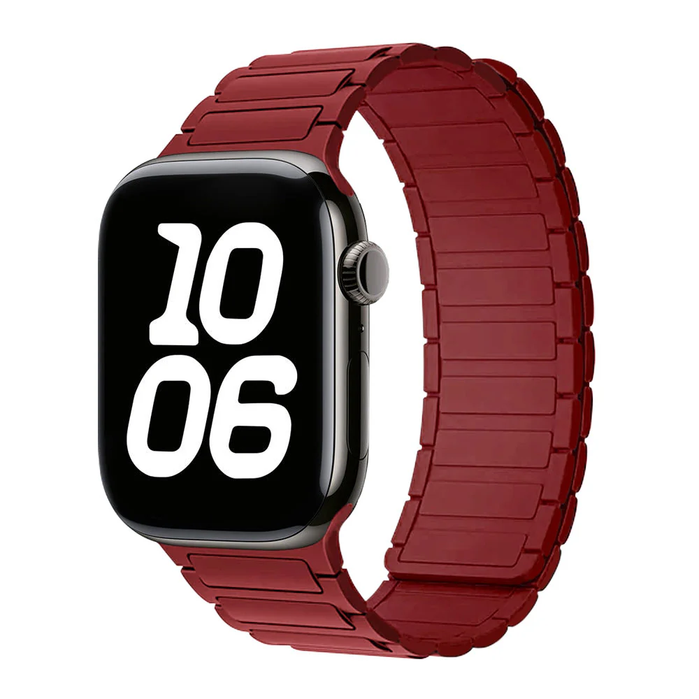 Silicone magnetic loop watch band For Apple Watch