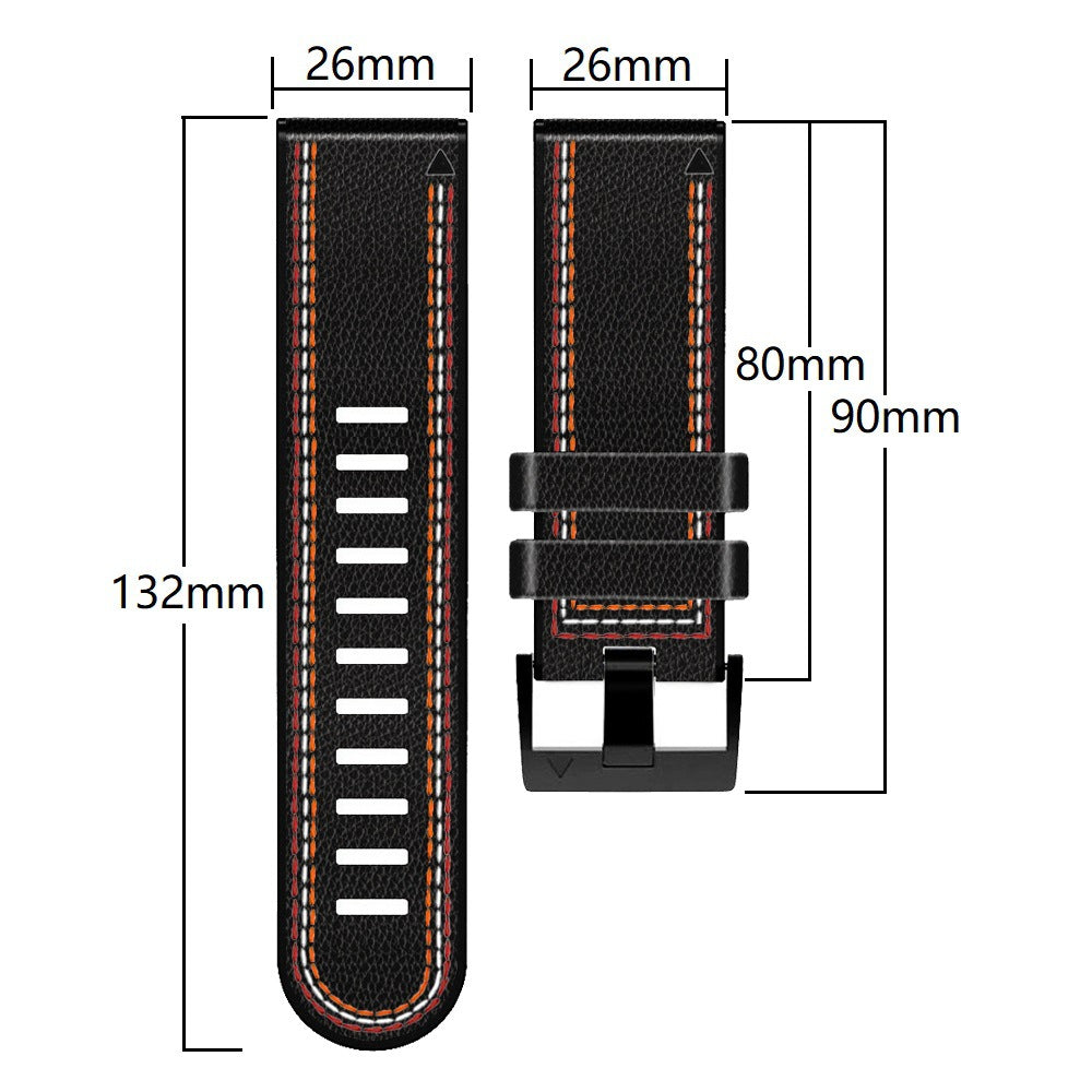 Grained Leather Strap for Garmin Watch