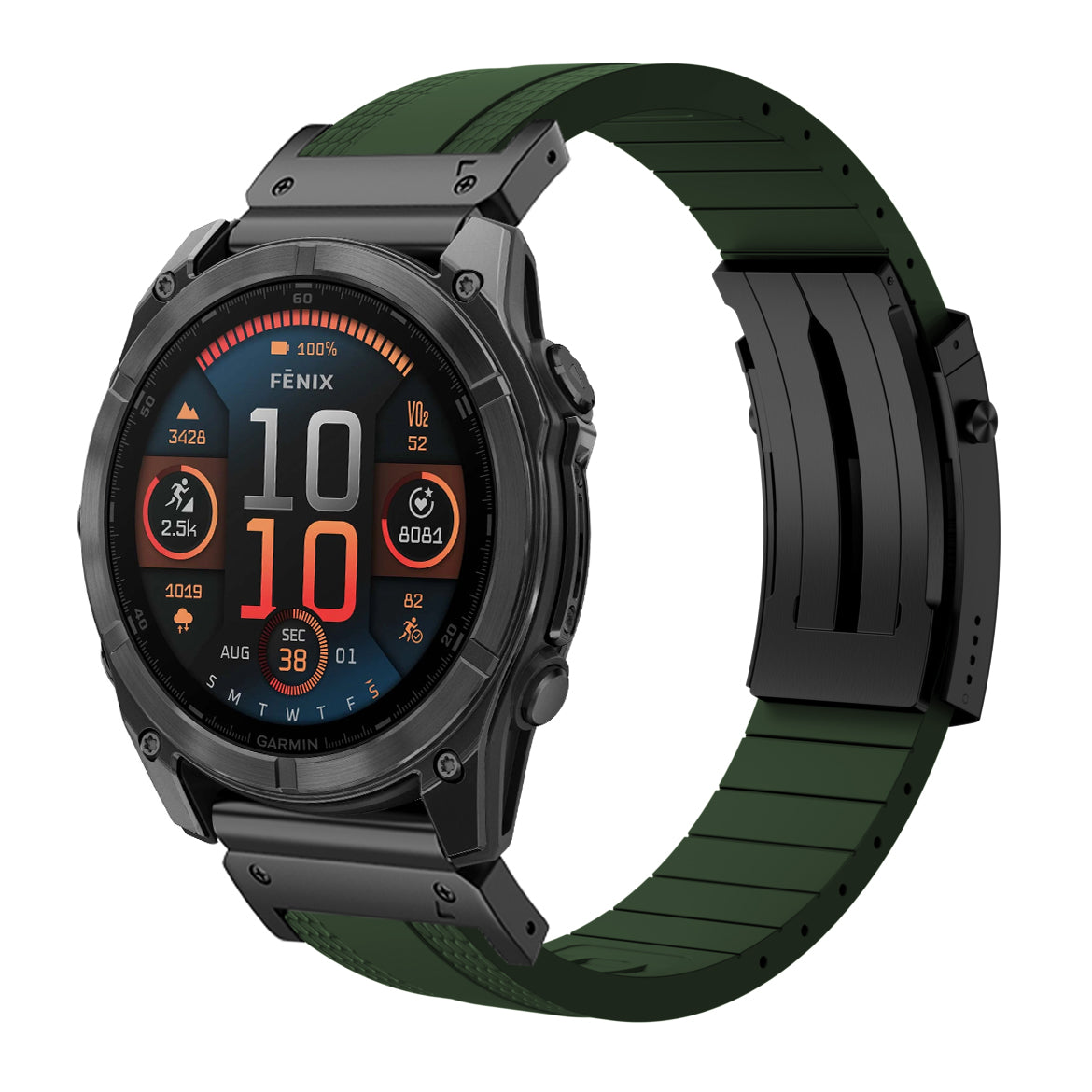Fluororubber Luxe Band  for Garmin Fenix 8 5X 6 Pro 6X 7 7X-