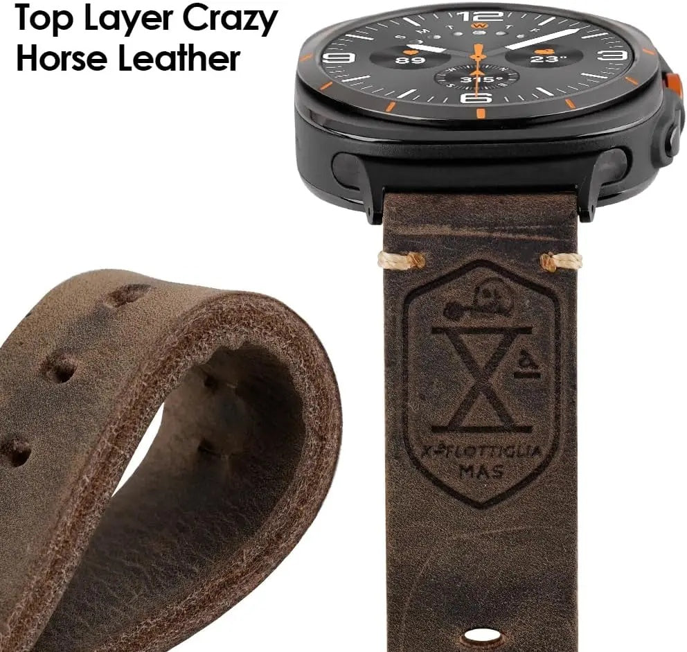 Vintage Leather Band For Samsung Galaxy Watch 8 Classic/Samsung Watch Ultra/ 8 /7/6 /5 Pro/5/4