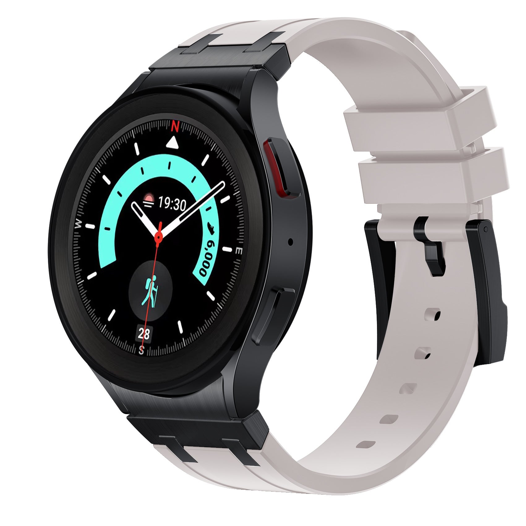 NEW AP Thick Silicone Band With Titanium Adapter For Samsung Watch Ultra/ Classic 4 /5 /Pro/6 / 7