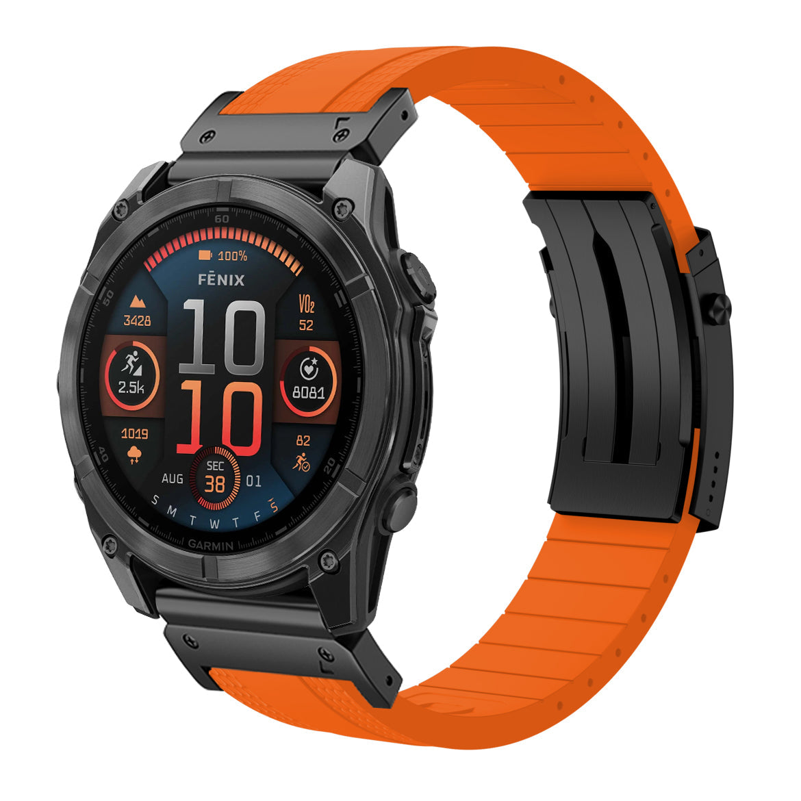 Fluororubber Luxe Band  for Garmin Fenix 8 5X 6 Pro 6X 7 7X-