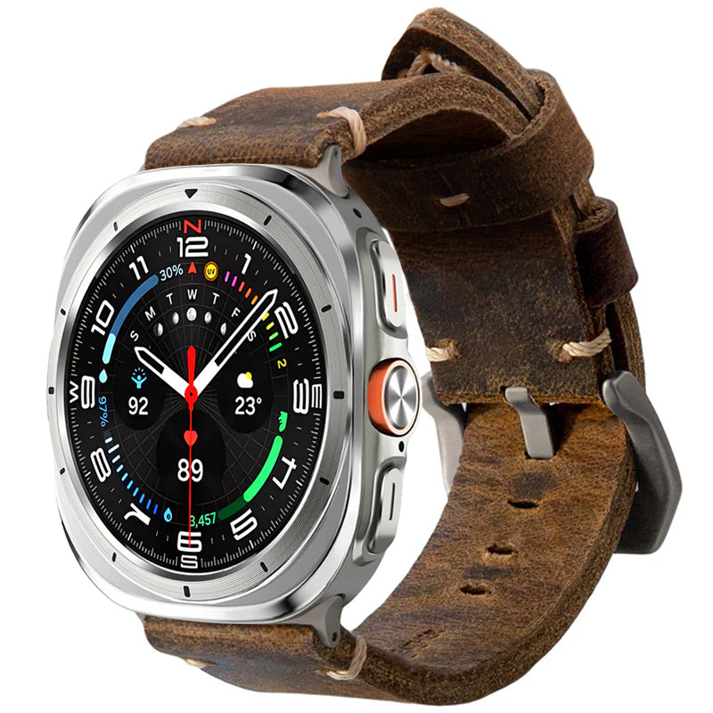 Vintage Leather Band For Samsung Galaxy Watch 8 Classic/Samsung Watch Ultra/ 8 /7/6 /5 Pro/5/4