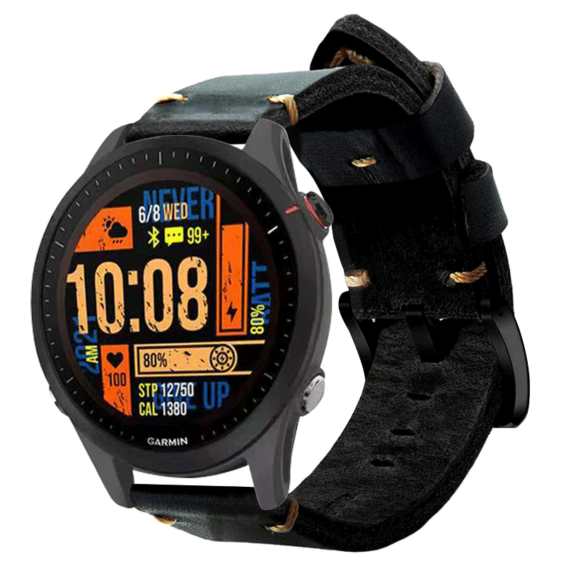 Vintage Leather Strap For Garmin Forerunner245/255s/Venu/Venu2