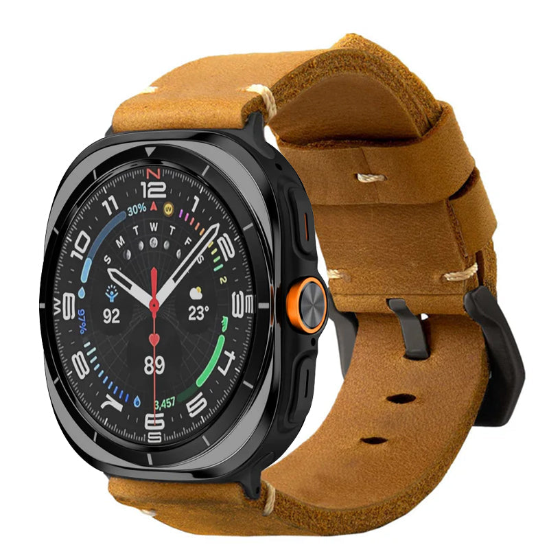 Vintage Leather Band For Samsung Galaxy Watch 8 Classic/Samsung Watch Ultra/ 8 /7/6 /5 Pro/5/4