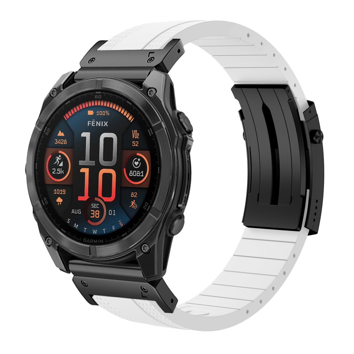 Fluororubber Luxe Band  for Garmin Fenix 8 5X 6 Pro 6X 7 7X-
