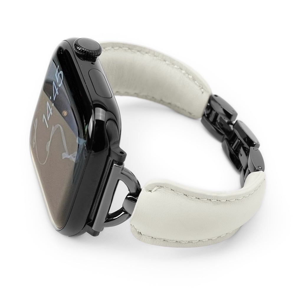 Leather Ring Buckle Band For Apple Watch