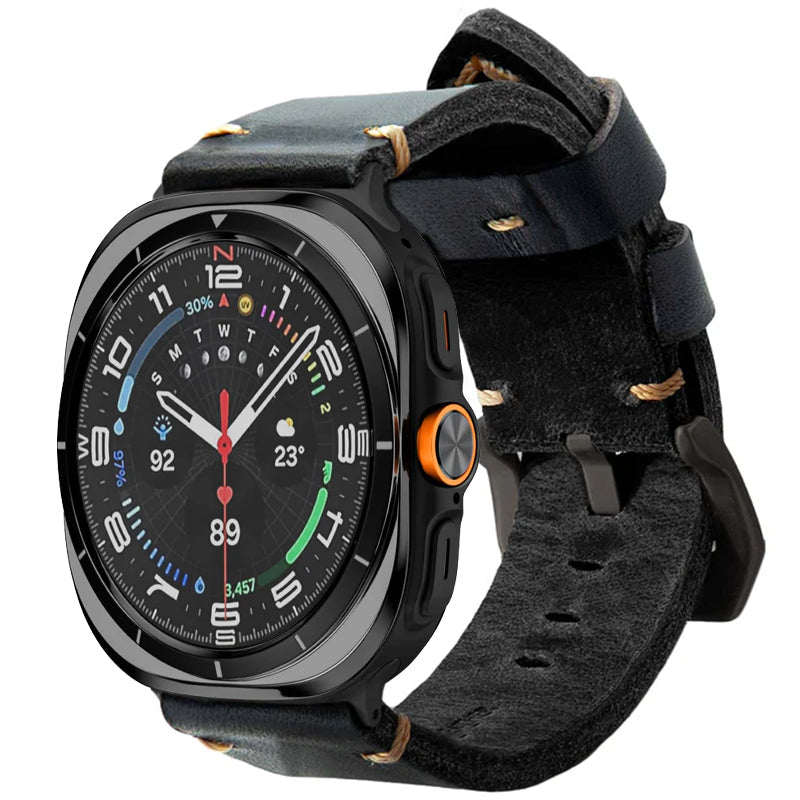 Vintage Leather Band For Samsung Galaxy Watch 8 Classic/Samsung Watch Ultra/ 8 /7/6 /5 Pro/5/4