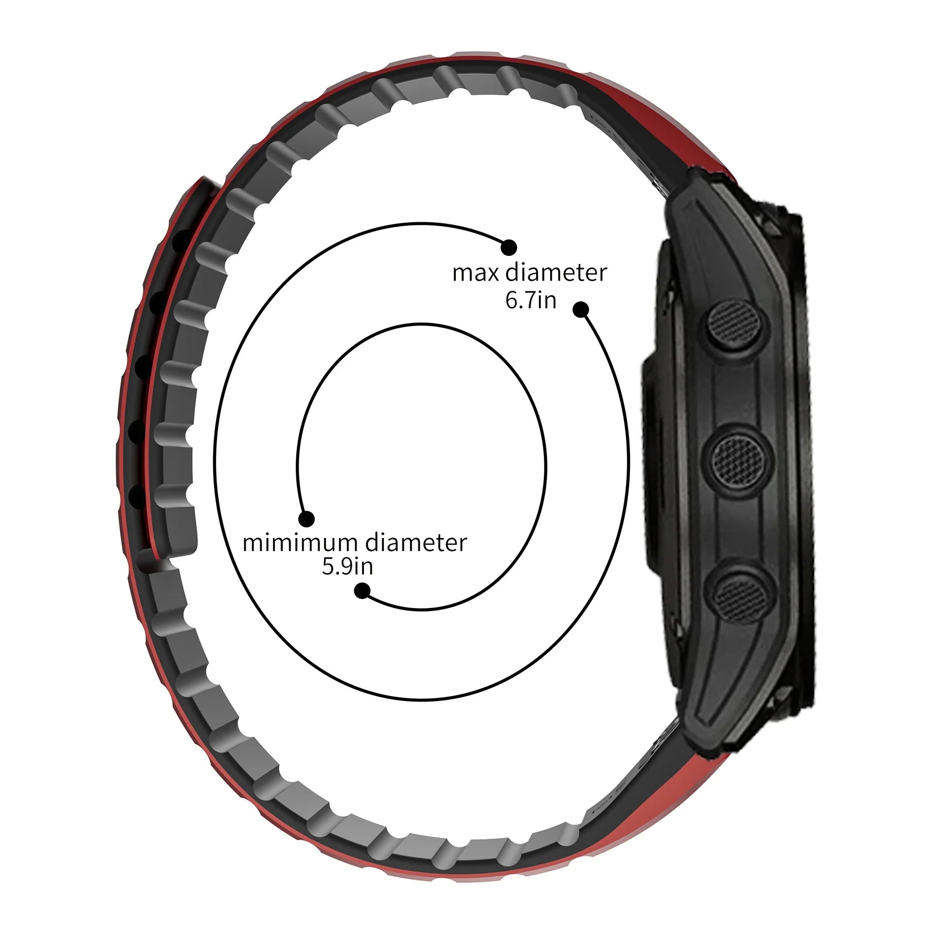 Silicone Magnetic Watch Strap For Garmin Watch