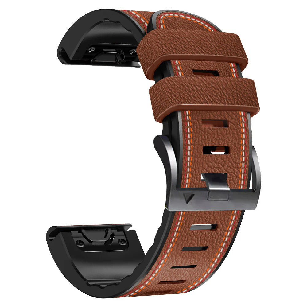 Grained Leather Strap for Garmin Watch