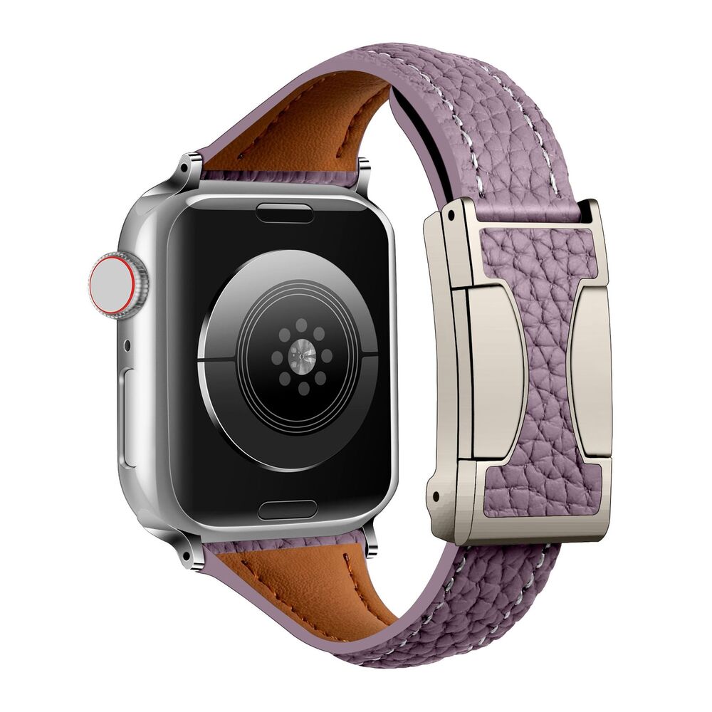 Textured Leather Strap For Apple Watch