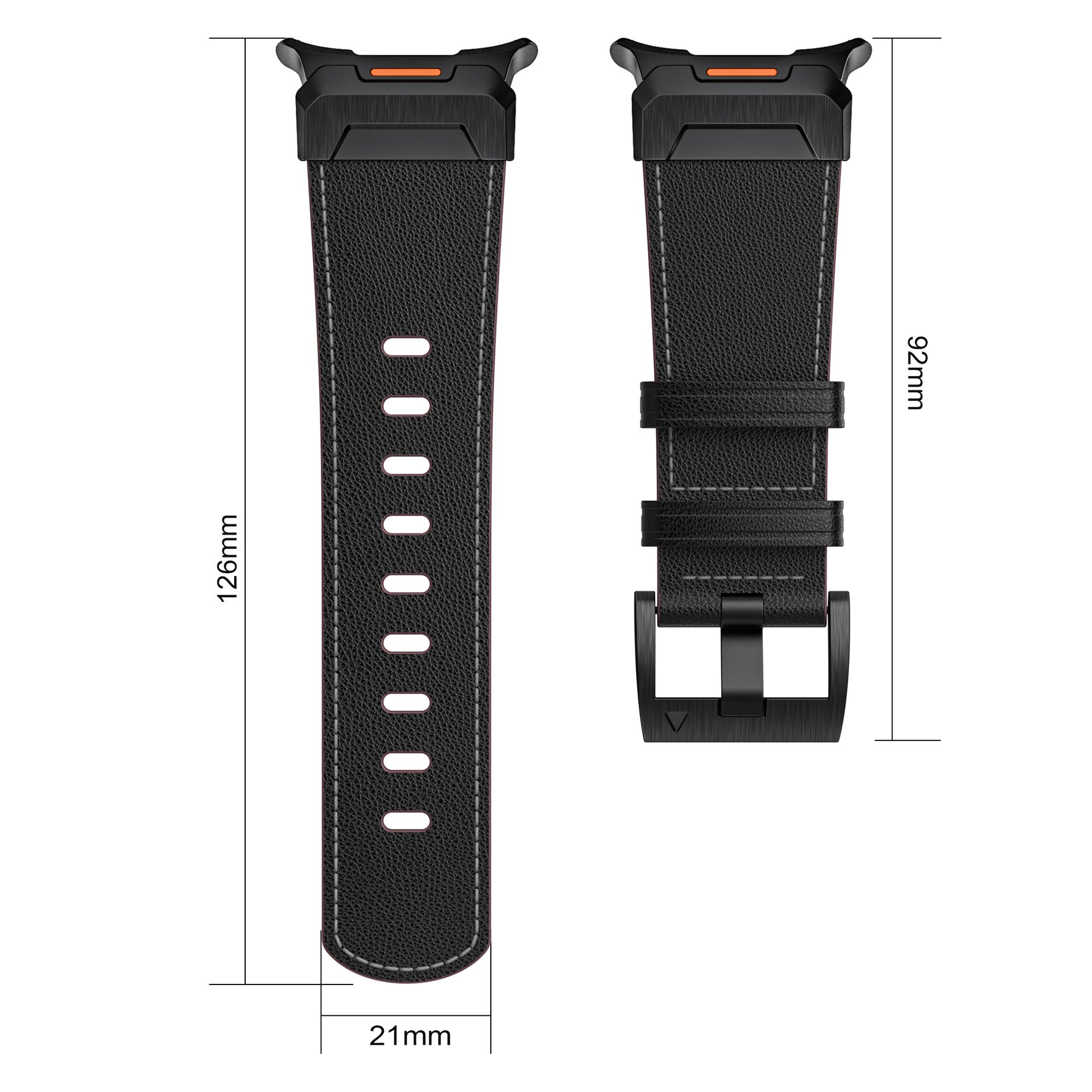 Tactical Leather Band For Samsung Galaxy Watch 7 Ultra