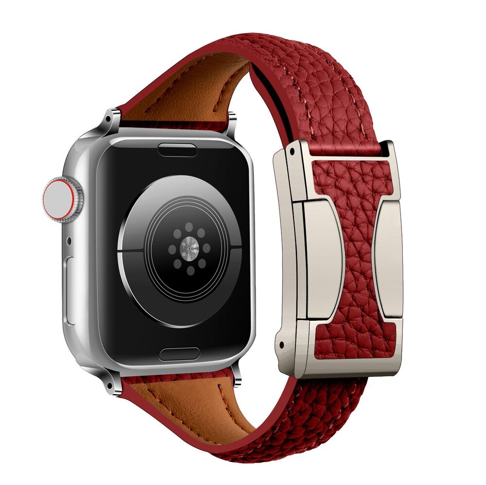 Textured Leather Strap For Apple Watch