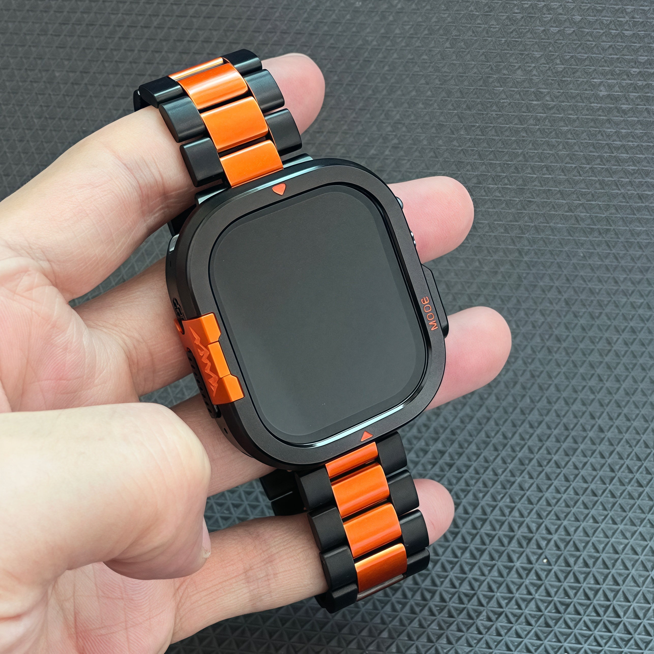 Titanium watch band upgraded safety buckle for Apple Watch