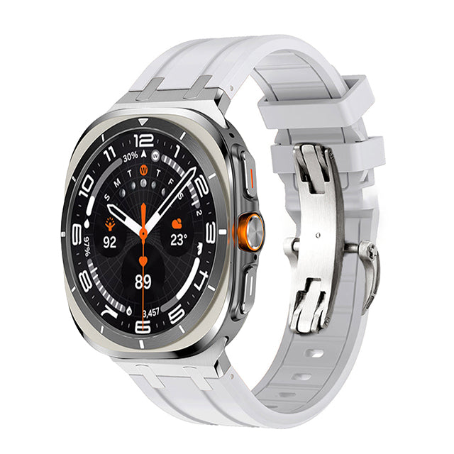 NEW AP Thick Silicone Band With Titanium Adapter For Samsung Watch Ultra/ Classic 4 /5 /Pro/6 / 7