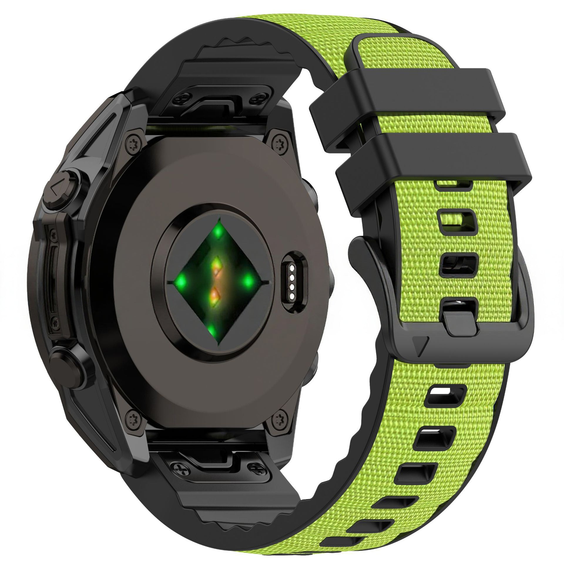 Silicone Leather + Nylon Fabric Strap For Garmin