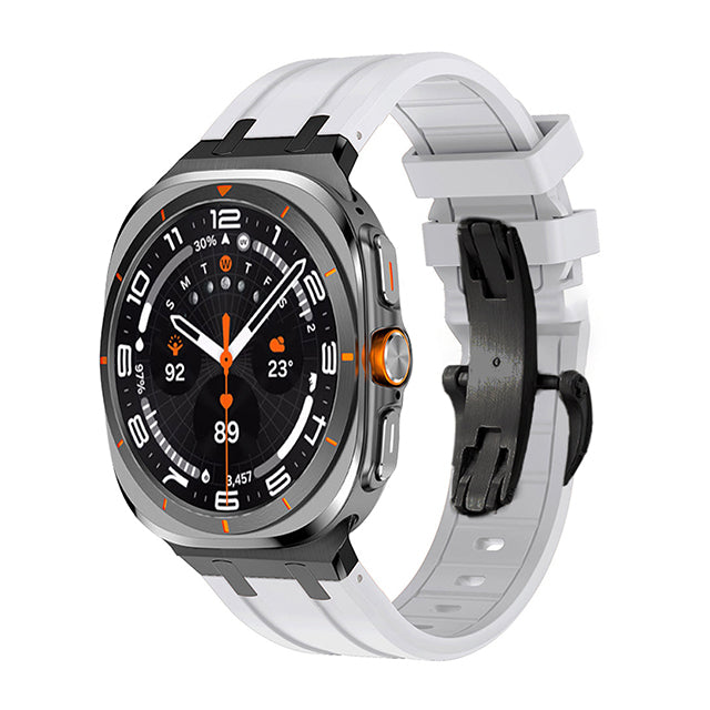 NEW AP Thick Silicone Band With Titanium Adapter For Samsung Watch Ultra/ Classic 4 /5 /Pro/6 / 7