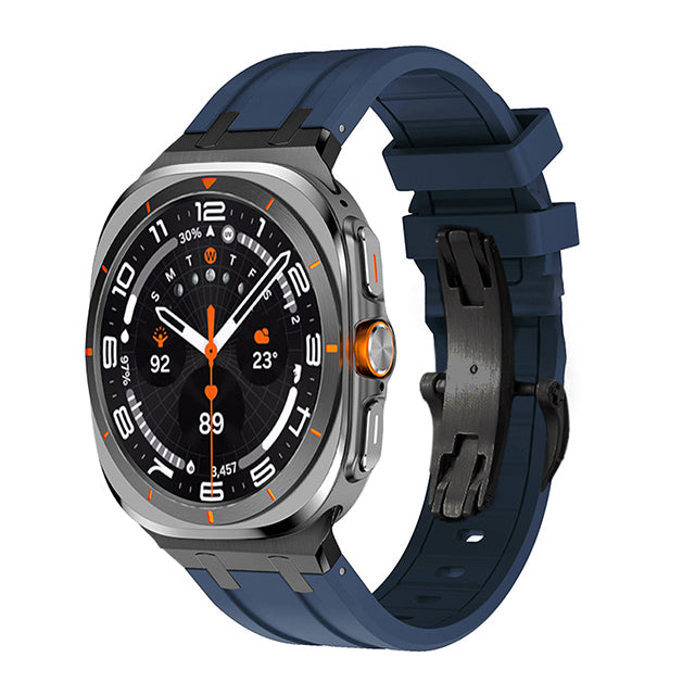 NEW AP Thick Silicone Band With Titanium Adapter For Samsung Watch Ultra/ Classic 4 /5 /Pro/6 / 7