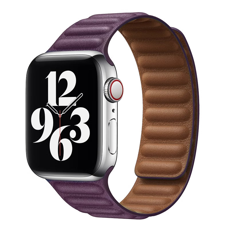 Magnetic Leather Link Band For Apple Watch
