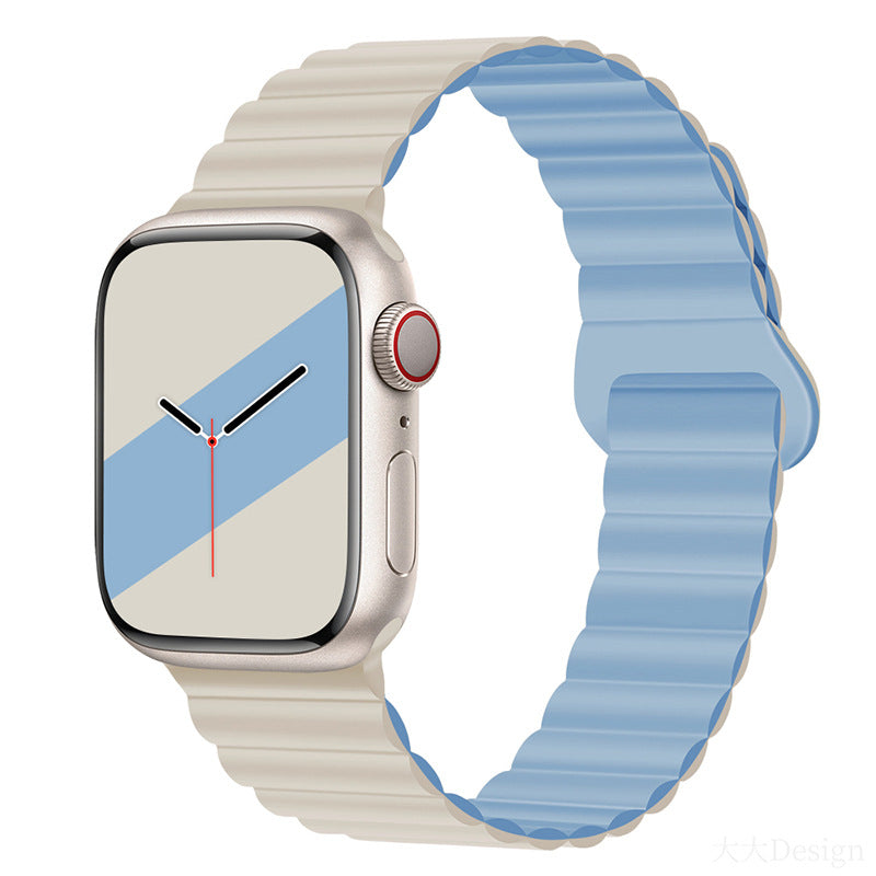 Magnetic silicone strap for Apple Watch