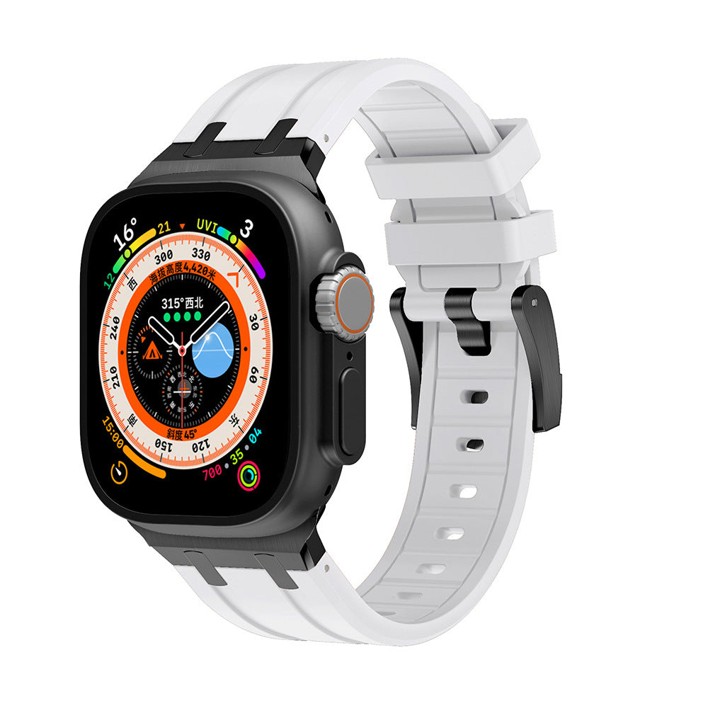 Metal Head Silicone Band For Apple Watch