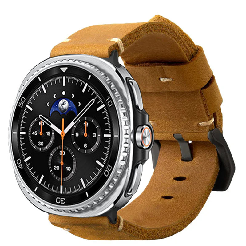 Vintage Leather Band For Samsung Galaxy Watch 8 Classic/Samsung Watch Ultra/ 8 /7/6 /5 Pro/5/4