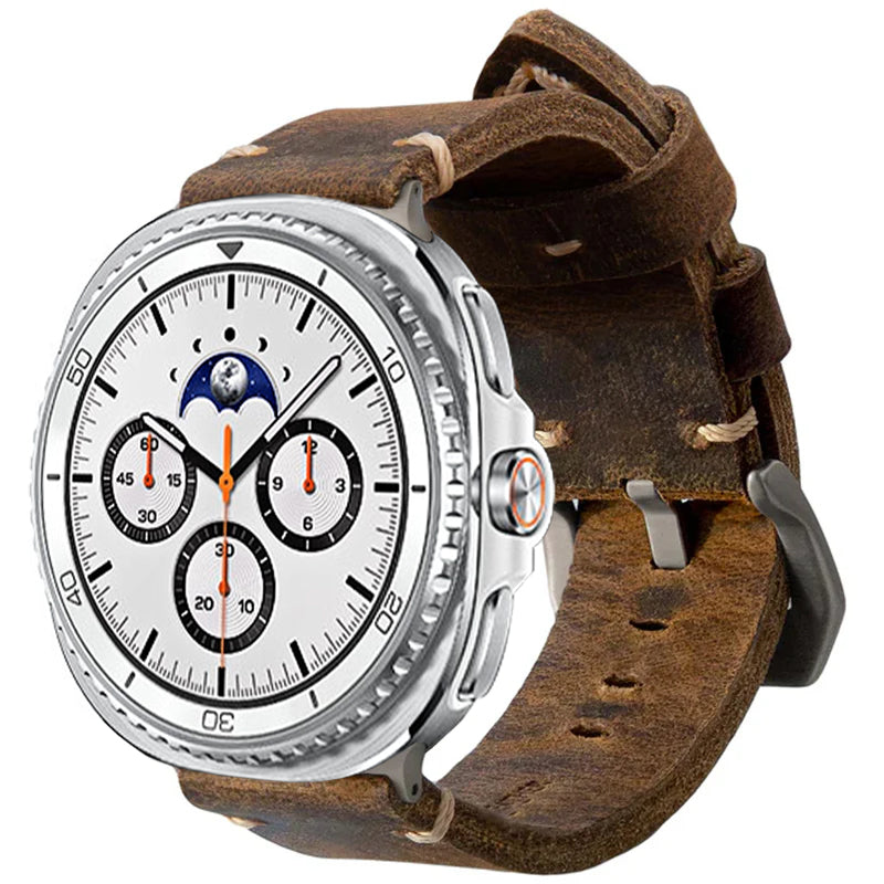 Vintage Leather Band For Samsung Galaxy Watch 8 Classic/Samsung Watch Ultra/ 8 /7/6 /5 Pro/5/4